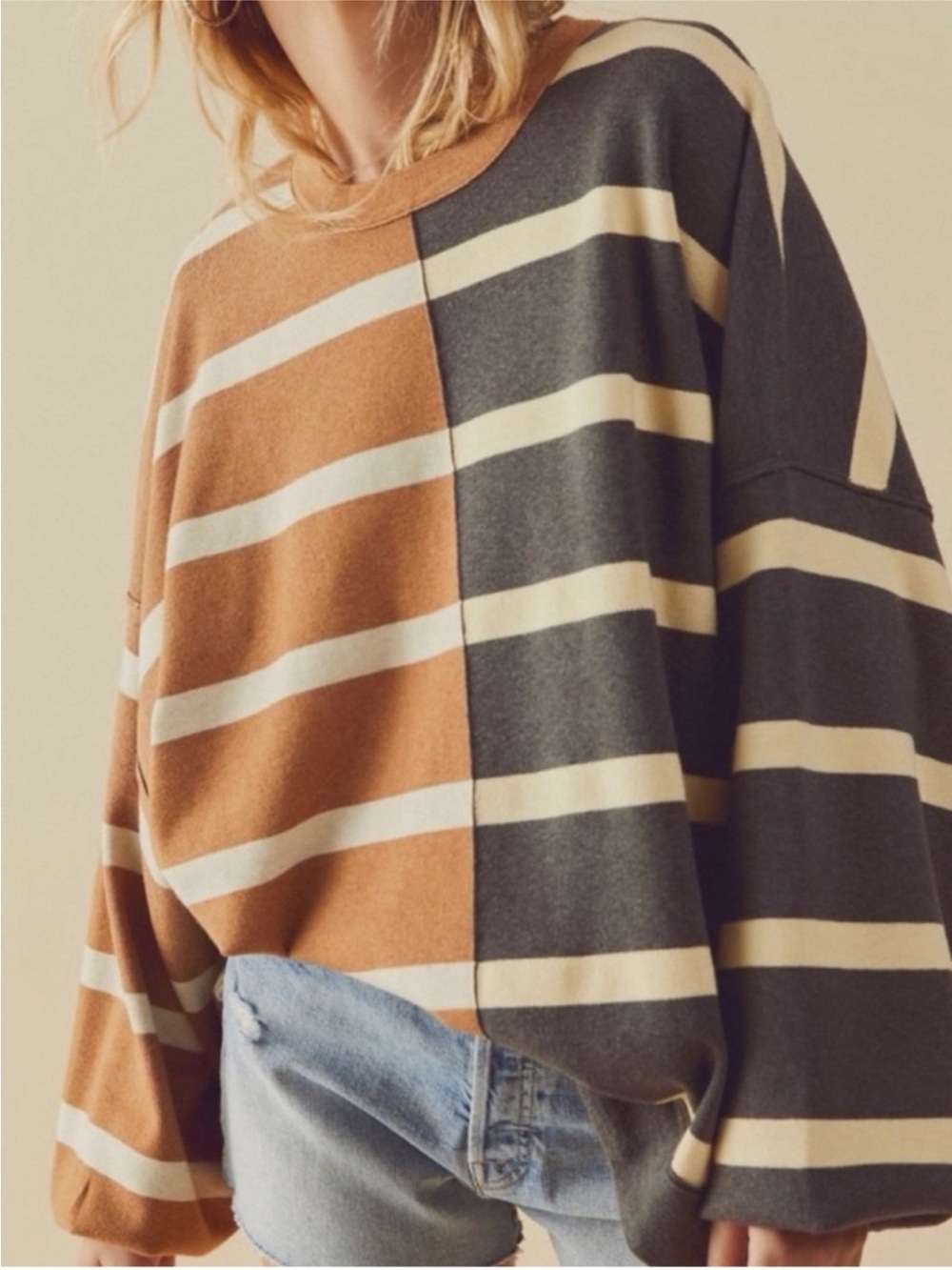 Free People Uptown Stripe Pullover - Picture 1 of 2